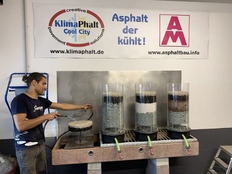 Versuch Wasserspeicher Straßenbau wasserspeichernde Tragschichten